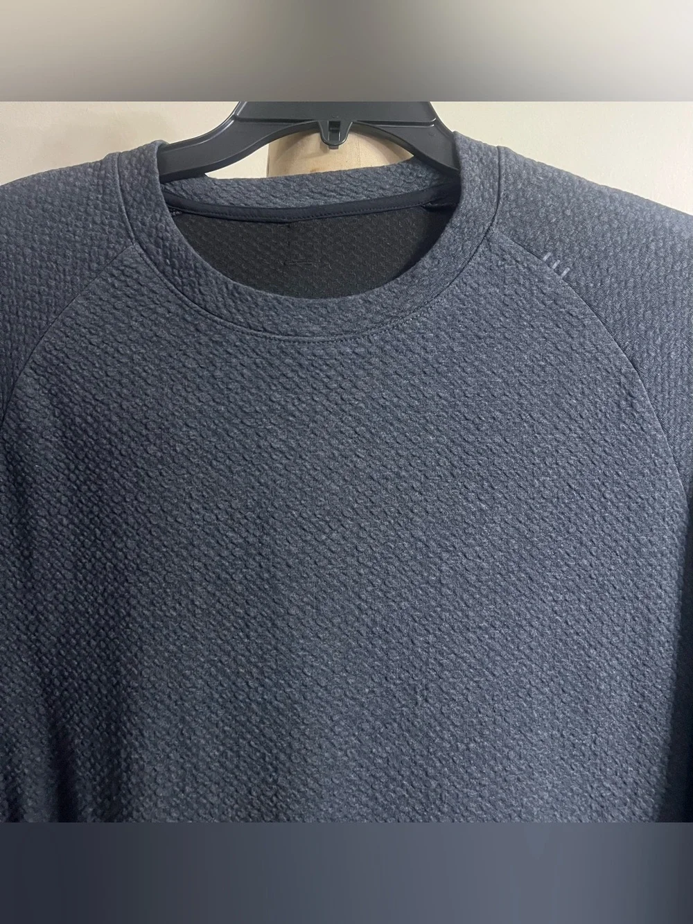 Lululemon At Ease Crew Waffle Texture Dark Grey Size XXL